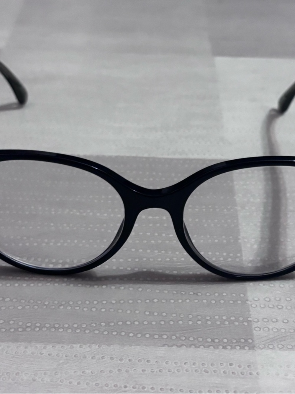 CHANEL Black Round Frame Prescription Glasses